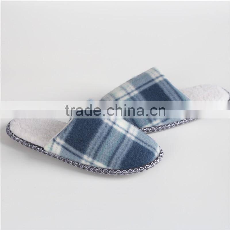Woman and man single-faced brushed indoor slipper
