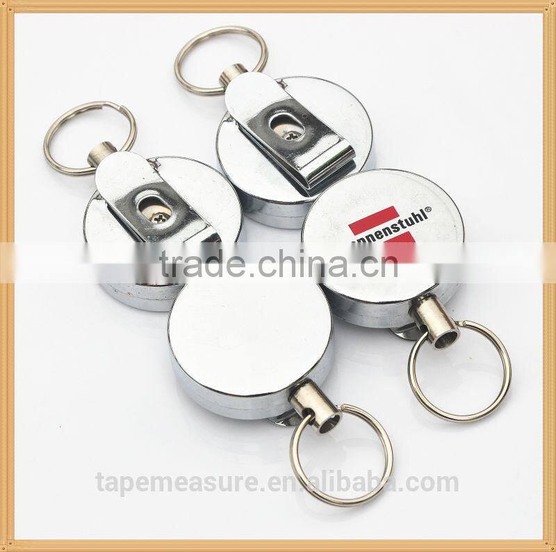 Fancy silver magnetic metal retractable badge holder promotional gifts with Your Logo or Name