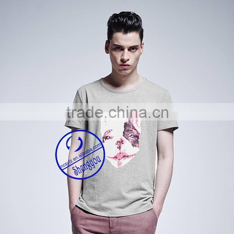 Wholesale solid color short sleeve round neck men t-shirt manufacturer