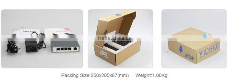 5 Port POE switch with 4 POE ports 25.5W