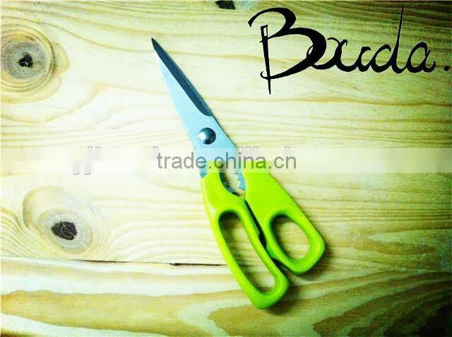 Special stainless steel stationery scissors with plastic handle BD-S1667