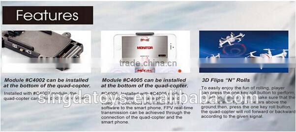 2015 New products MJX X800 Hexacopter C4005 Realtime Camera FPV Monitor RC Quadcoper