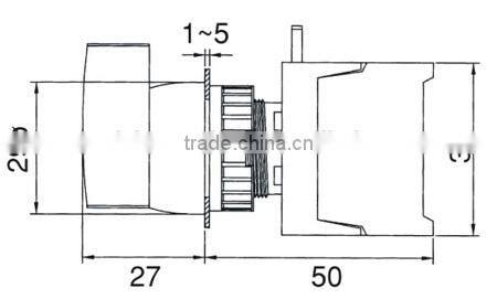 22mm IP65 Waterproof 3 Position Long Lever Selector Switch (LCS223)