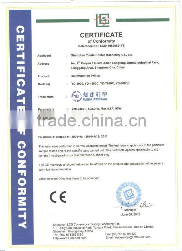 Digital Professional acryl flatbed printers with a2 size high resolution