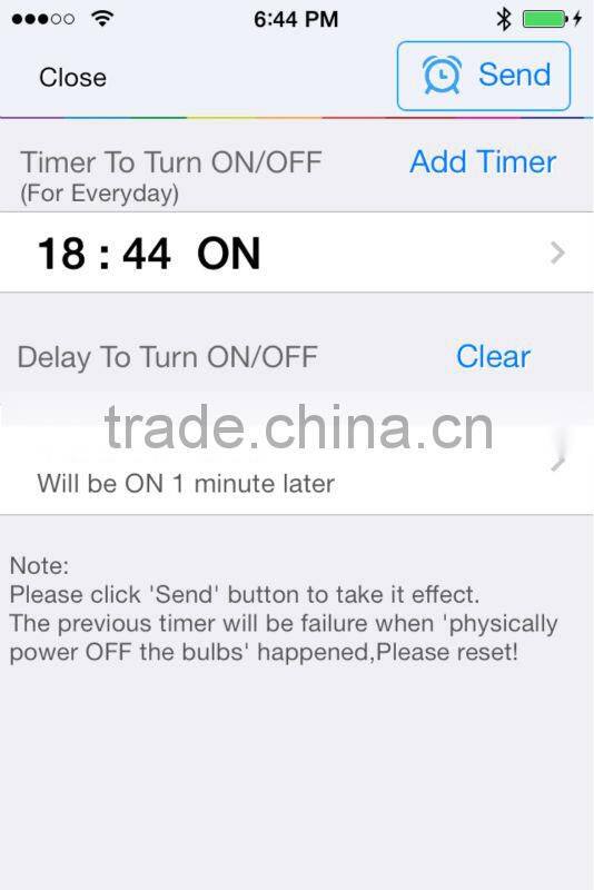 Music Alarm Group Bluetooth App Controlled Multi-Coloured Smart LED Bulb Bayonet B22