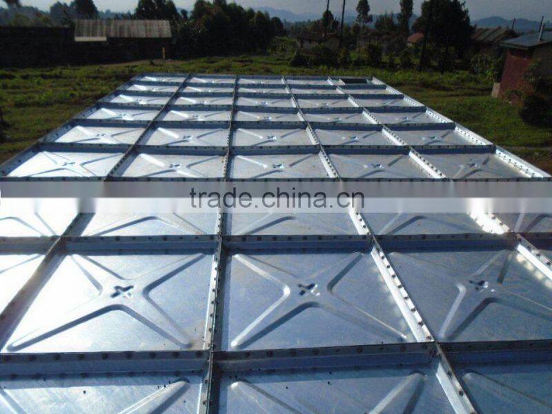 Hot sale pressed galvanized steel water tank/Q235 carton steel water tank