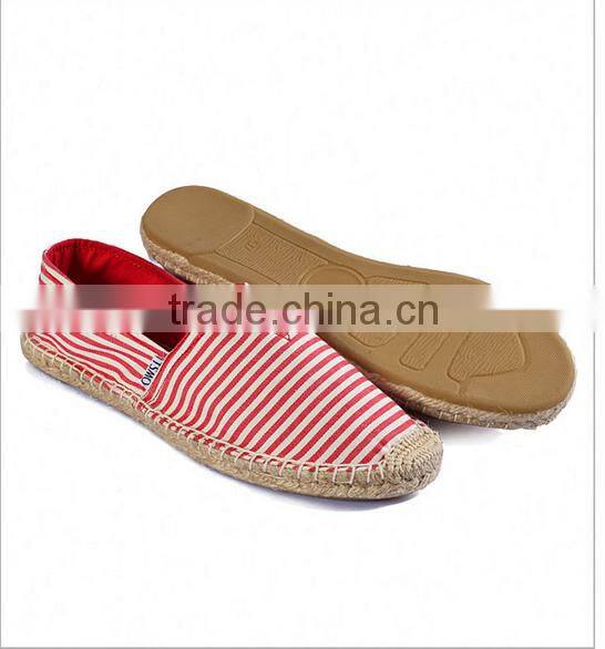 Girls fashion strip canvas shoes