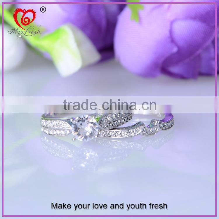 wholesale cheap new design fancy ring ladies' fancy jewelry ring white gold plated fancy ring