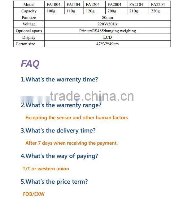 0.0001 readablity analytical balance electronic digital/electronic balance 100g
