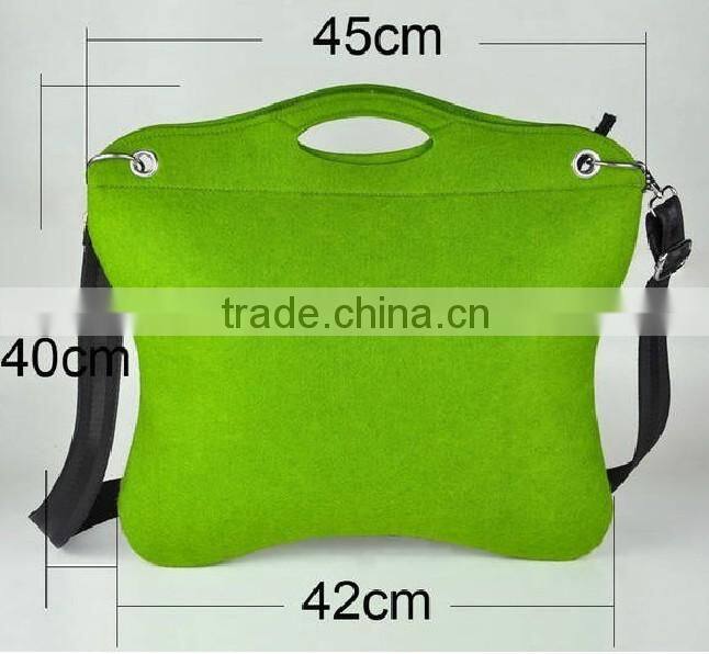 Women Famous Brand Japanese Style Simple Design Patchwork Shoulder Bag Shopping Bags Tote Wool Felt Handbags