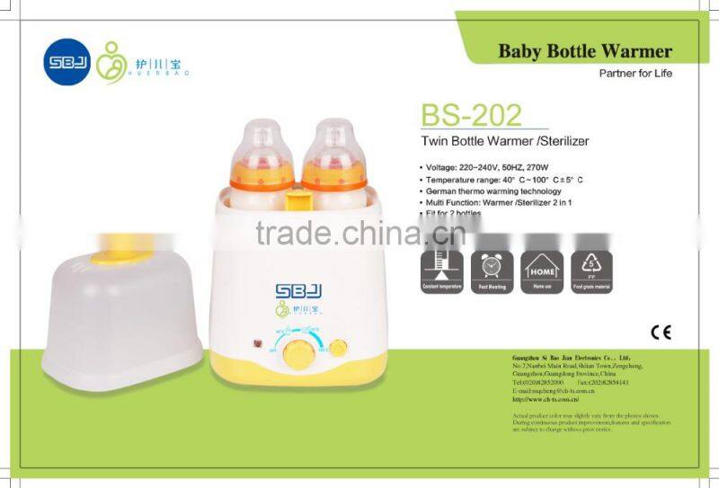 SBJ Portable Baby Bottle Warmer, Electric Steam Sterilize Warming Milk, PTC Heating