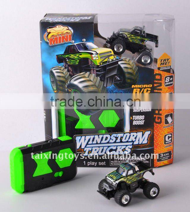 funny red mini 5CH rc car with light