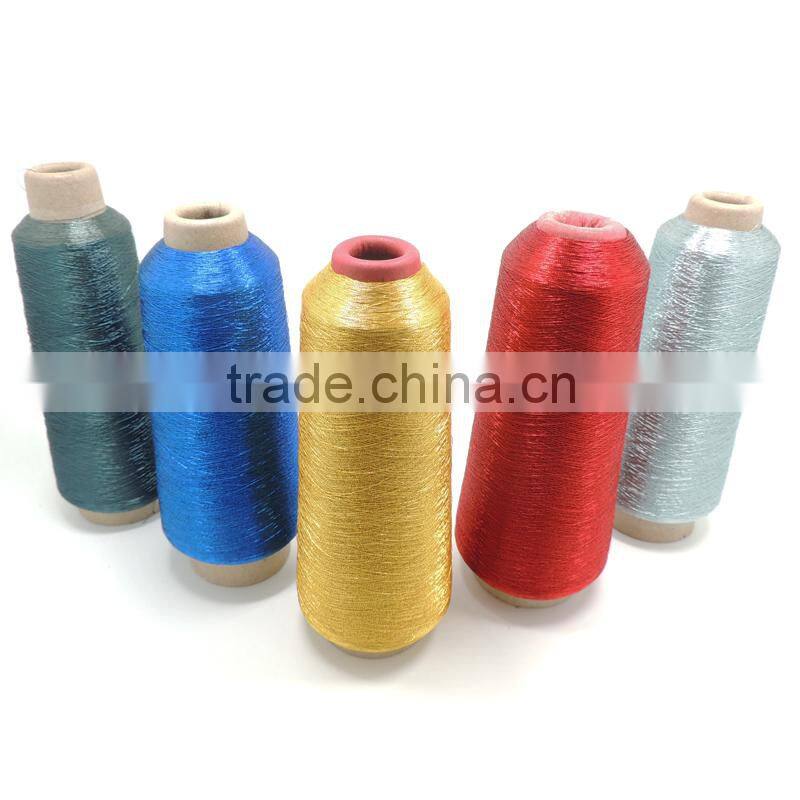 Wholesale 35% metallic yarn 65% 150D polyester yarn Metallic Embroidery Thread
