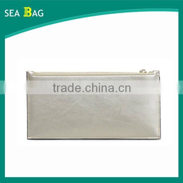 Summer latest style long golden pu wallet ladies fancy hand purse women slim wallet soft