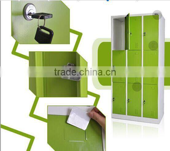 9 door steel metal changing room/school locker, storage clothes closet