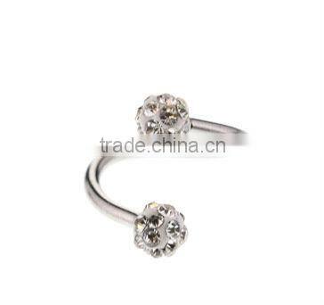 16G Cool Fireball Unique Eyebrow Bar Eyebrew Ring Piercing