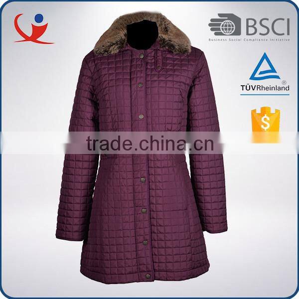 Fashionable winter waterproof windpoof nylon woman long jacket