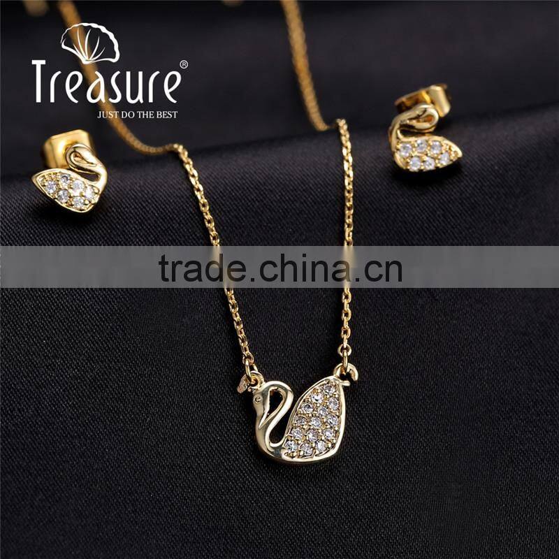 IN STOCK yiwu ladies accessories copper zircon fashion jewelry set