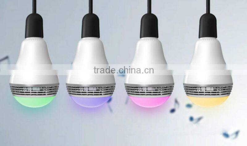 Creative smart bluetooth speaker with led light bulb