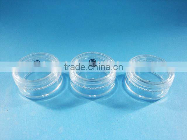 plastic cream jar,5g clear PS cosmetic jar for sample, plastic cosmetic jar