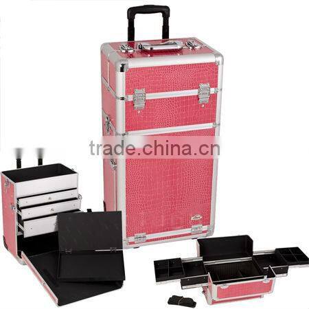 4 in 1 Rolling Aluminum Professional Makeup Case