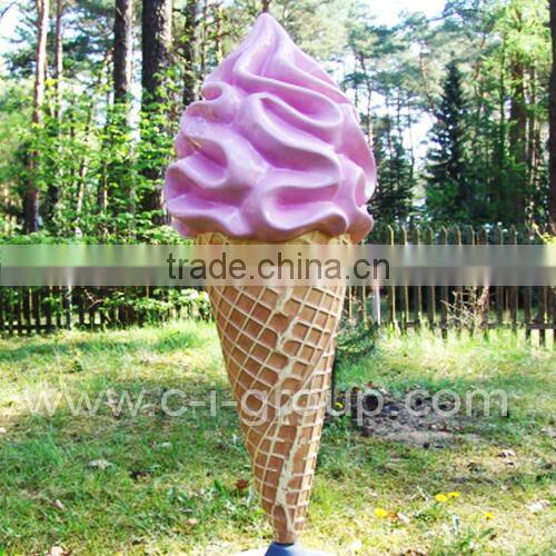 Ice cream shop decoration/ Fibreglass Ice cream Cone decoration for Shop advertising/Ice cream shop decoration