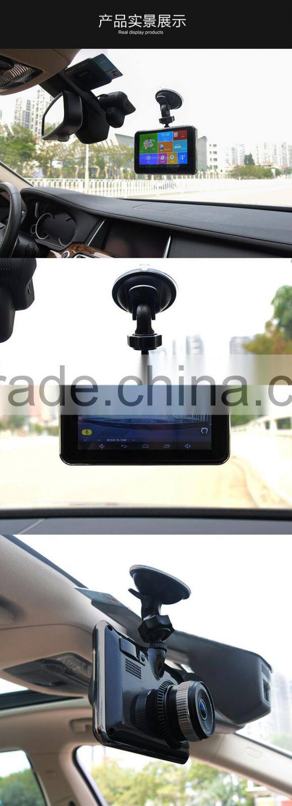 Android 4.4 Quad-core high-speed drive car black box with 5 inch 1080P Full HD capacitive touch screen