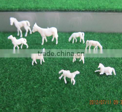 model figure, model animals, scale animals for HO scale, plastic building resin farm horse for 1/87