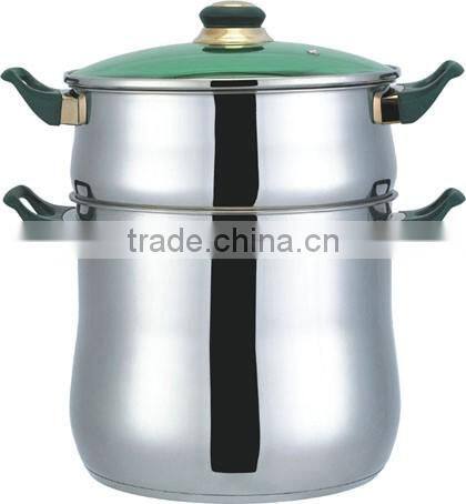 AH3612 sainless steel double boiler ( steamer set )