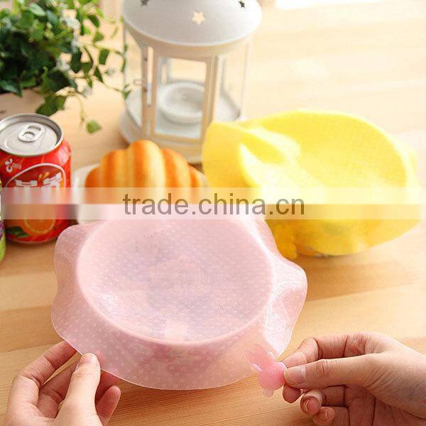 100% Food Grade Soft Design Food Keep Fresh Silicone Food Wrap Wholesale Free Shipping