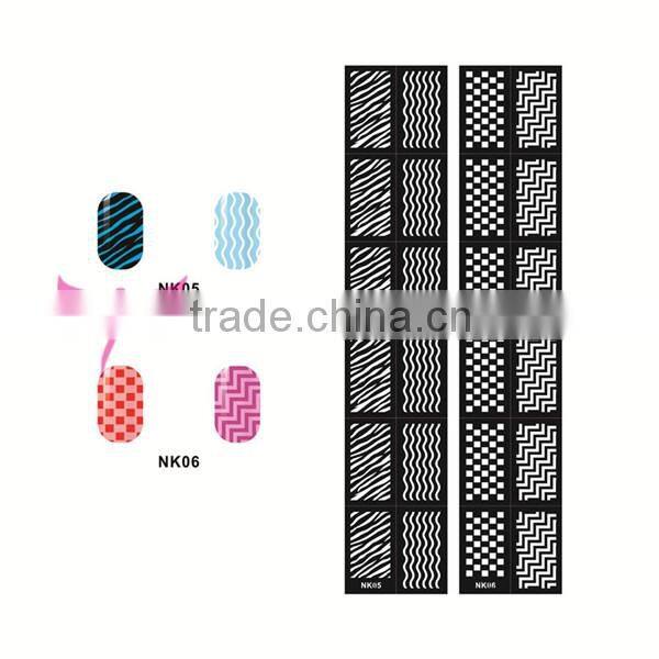 Arrows in mess nail art template cartoon hollow out nail art sticker nail art stencil factory