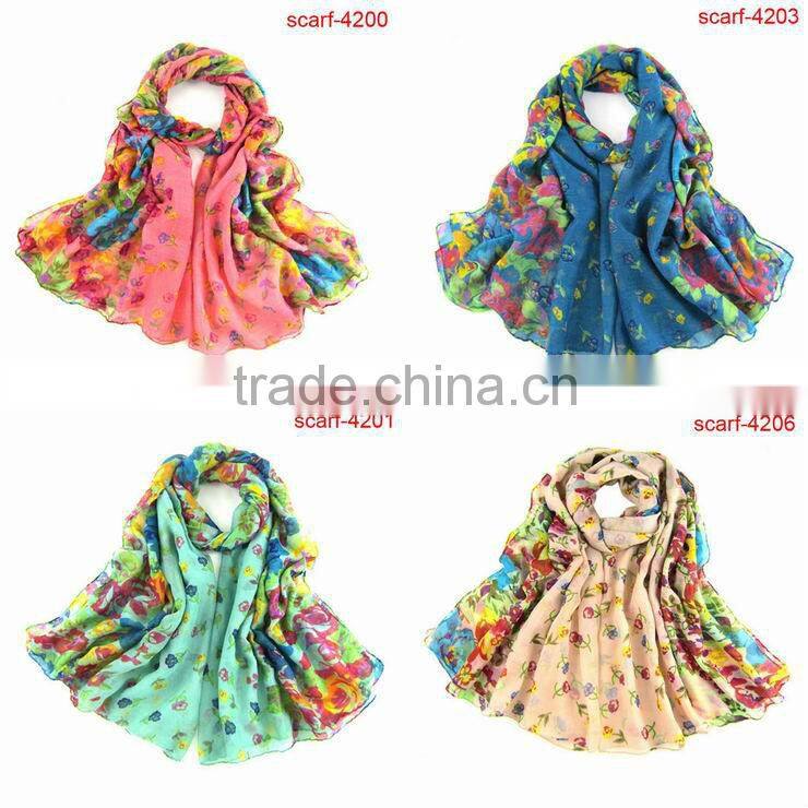 new flower style mexican scarf