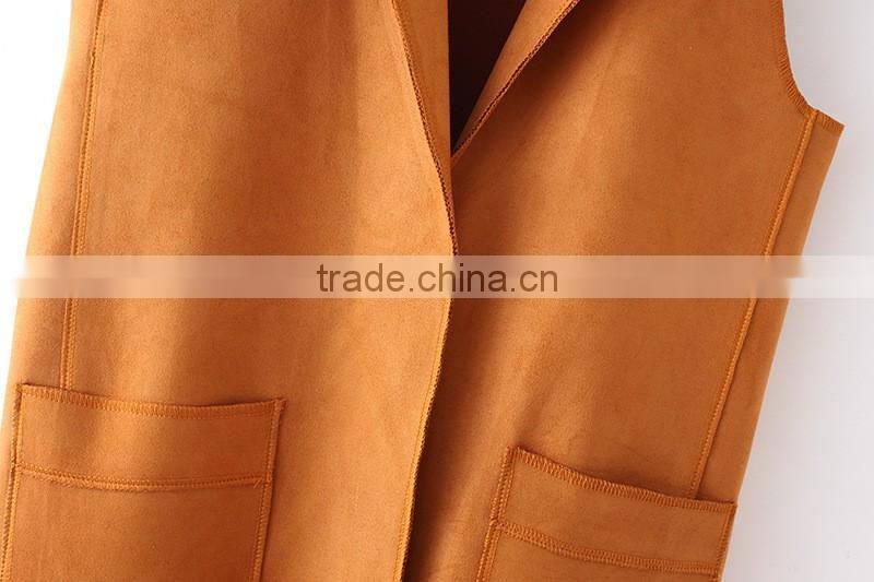 wholesale clothing contemporary fringed faux suede tassel vest