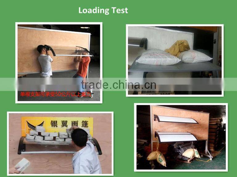 Finishing polycarbonate roof Plastic rain protection awning parts and garden supplies