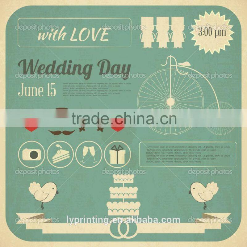 Cheap invitation card christmas card printing offset printing