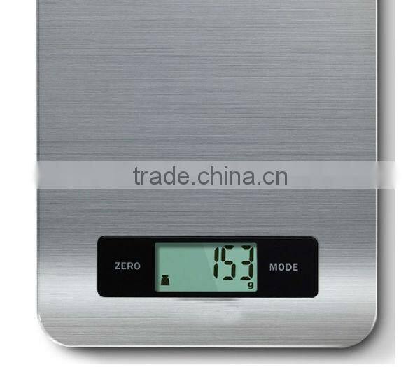 5kg Stainless steel digital kitchen food scale with LCD display for kitchen use,food,fruit,vegetable