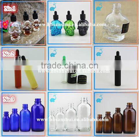 translucent black glass dropper bottle glass cosmetic serum dropper bottle