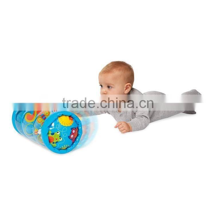 multi-color eco-friendly plastic inflatable baby step roller toy