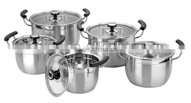 Stainless Steel Cookware 10 pcs