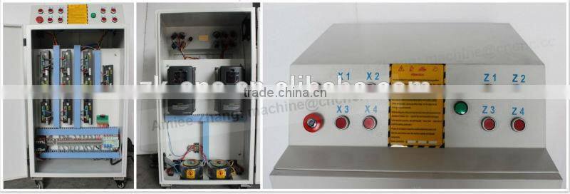 4 Heads 2500*1300mm Woodworking CNC Router on 4 Z-axis NcStudio Control ZK-2513-4