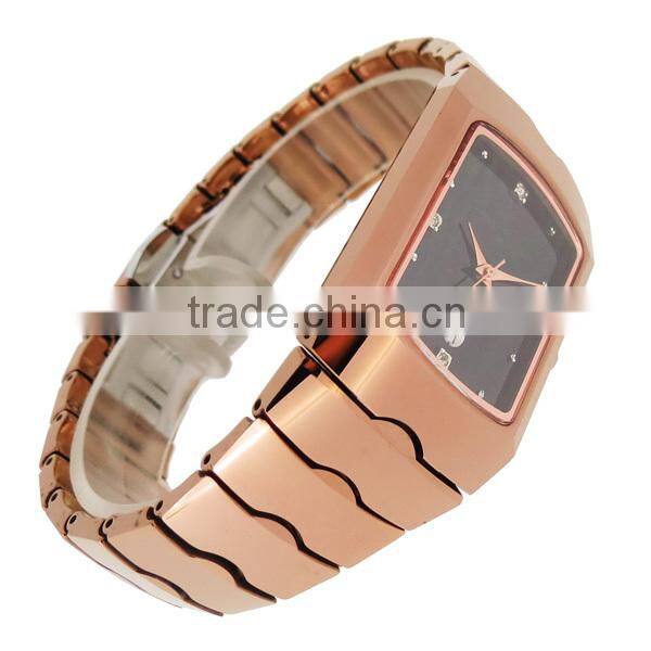 Rose gold tungsten steel fancy wrist watches for men