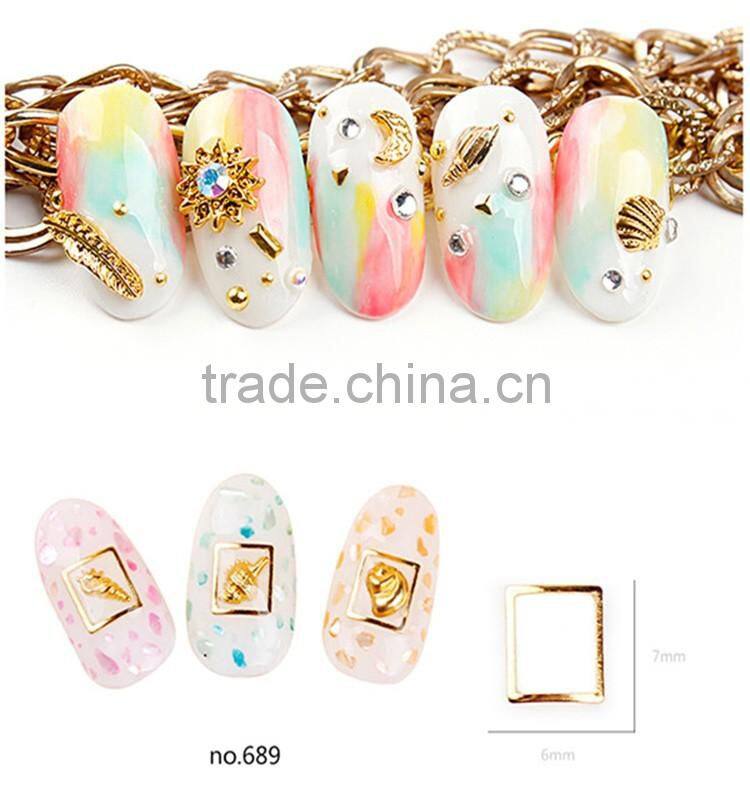 2016 new style sea series nail art 3d gold silver summer design nail art decoration: