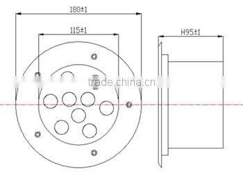 85-265V Input LED Underground Light 9X1W IP68
