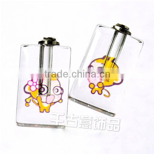 Morden cute animal picture crystal pendant for perfume,baby hair or carved rice