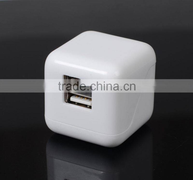 ETL certified 5V 2.1A Super Mini Dual USB travel charger with foldable US plug for iPhone 6S 6Plus 5S