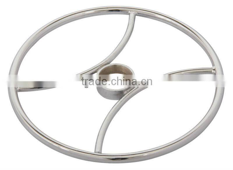 Chromed footrest of bar chair