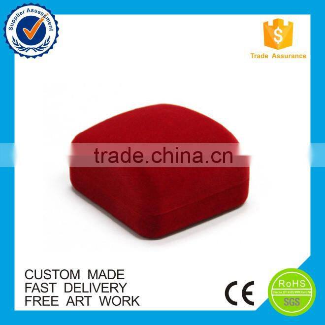Custom logo red velvet pin box
