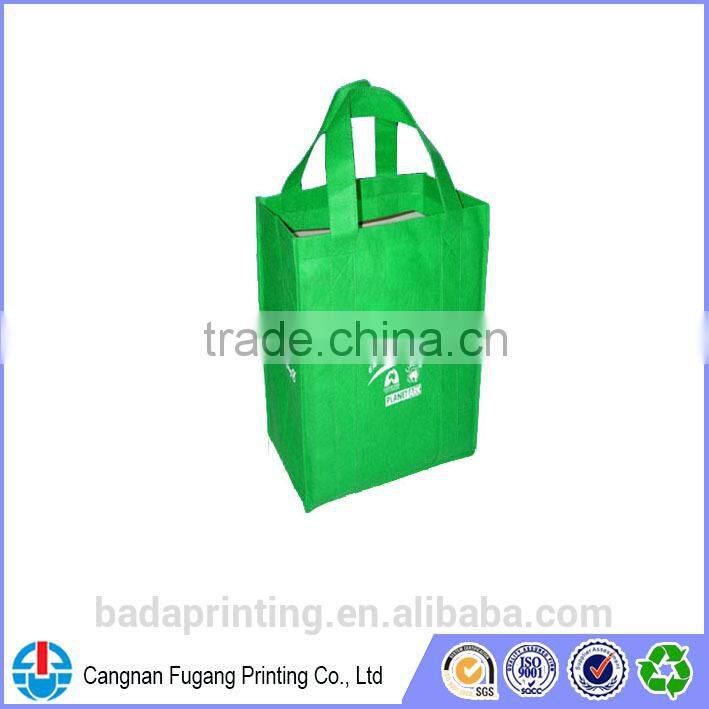 Green wine non woven bag for wholesale