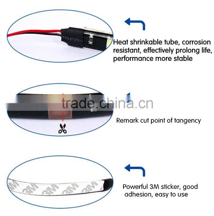 2015 Whole sale Car Truck 12V 5050 15SMD Flexible Led Strip Light Waterproof