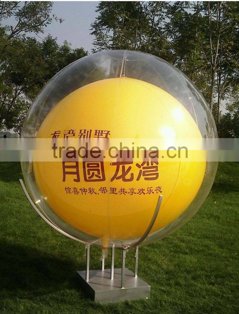 2015 the best selling product inflatable ground balloon / inflatable advertising balloon / double ball for advertising